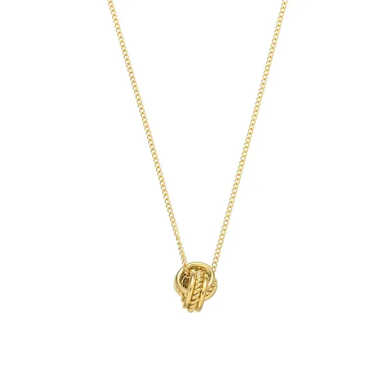 Interlocking Ring Pendant Necklace