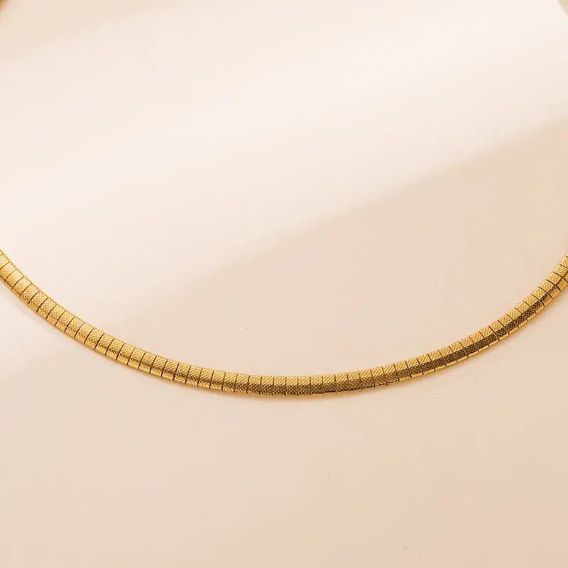 Gold Plated Stainless Steel Choker Necklace