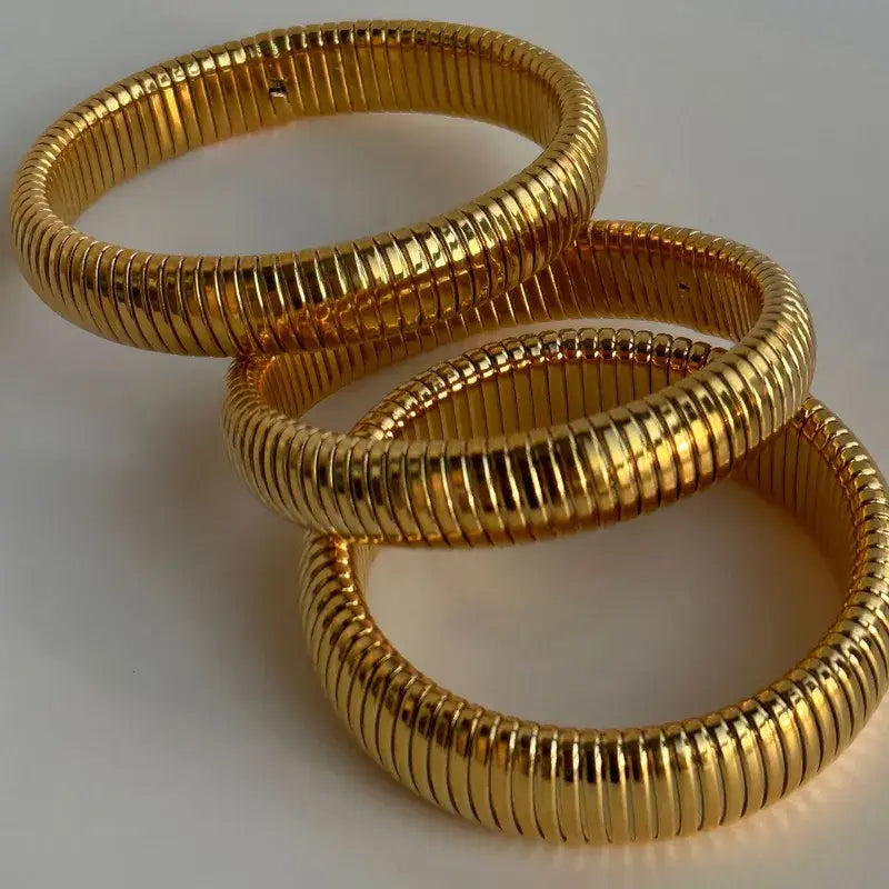 18K Gold Plated Bangle Bracelet – Stackable Jewelry