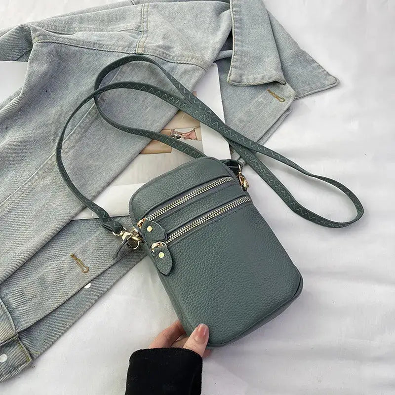 Cross Body Genuine Leather Small Tote Purse Handbag