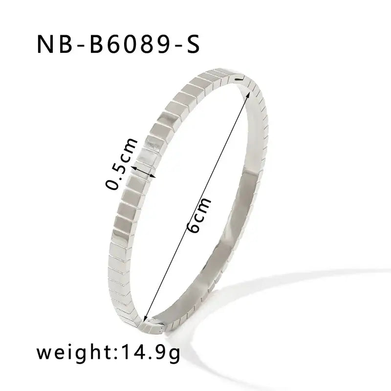 Silver Bangle Bracelets Stainless Steel Bracelet Silver