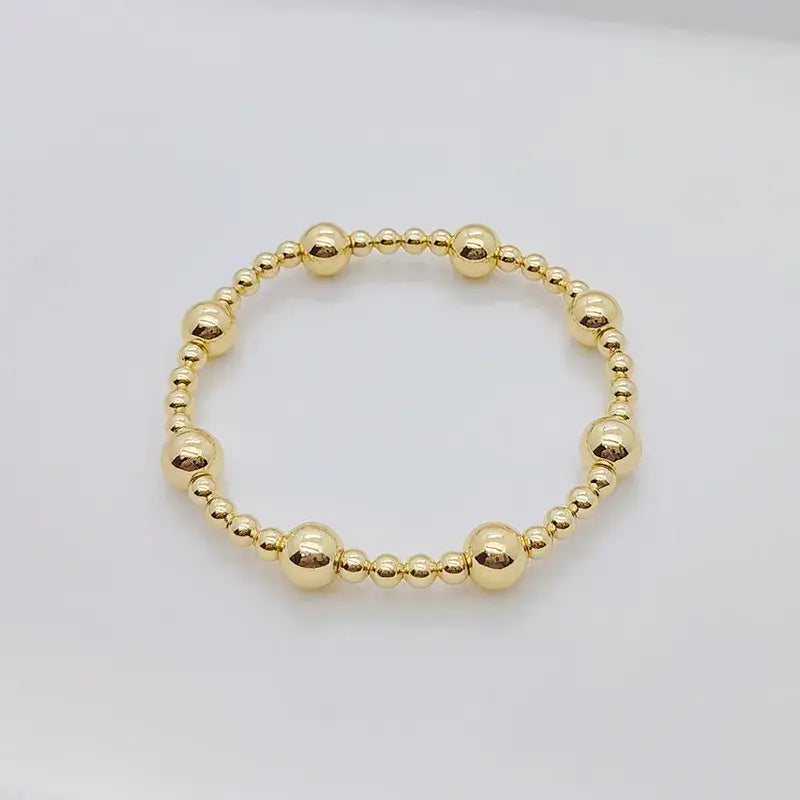 Gold Plated Geometric Classic Bracelets Stretch Elastic
