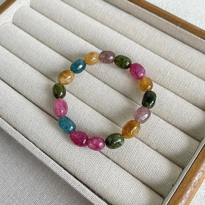 Natural Stone Beaded Elastic Stretch Bracelet