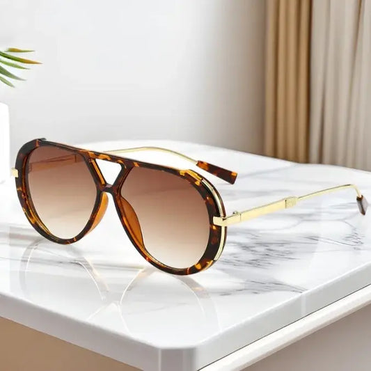 Women’s Aviator Sunglasses – UV400 Oversized Retro Shades