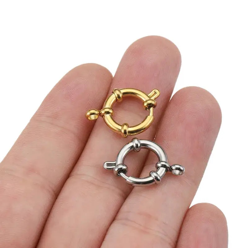 Jewelry Buckle in Silver or Gold, Jewelry Making, Charms