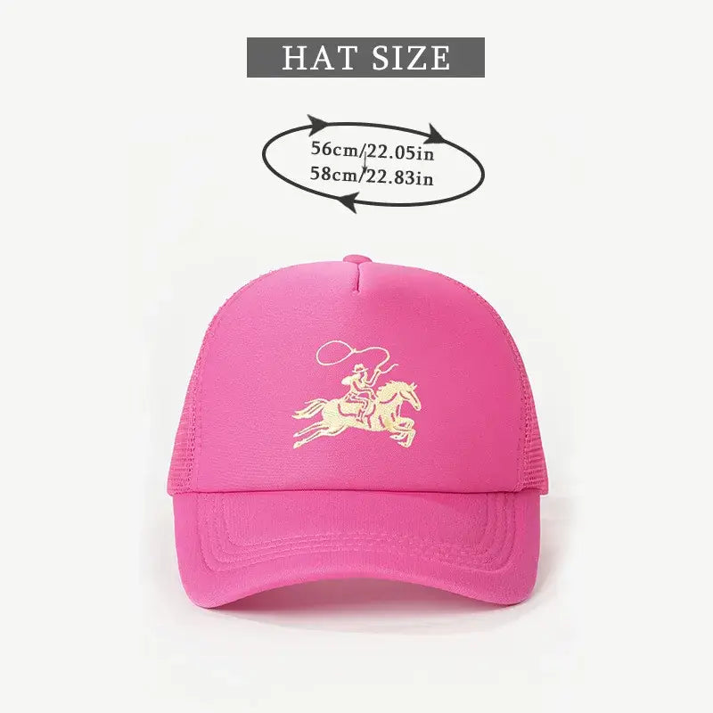 Embroidered Western Baseball Cap – Adjustable Trucker Hat