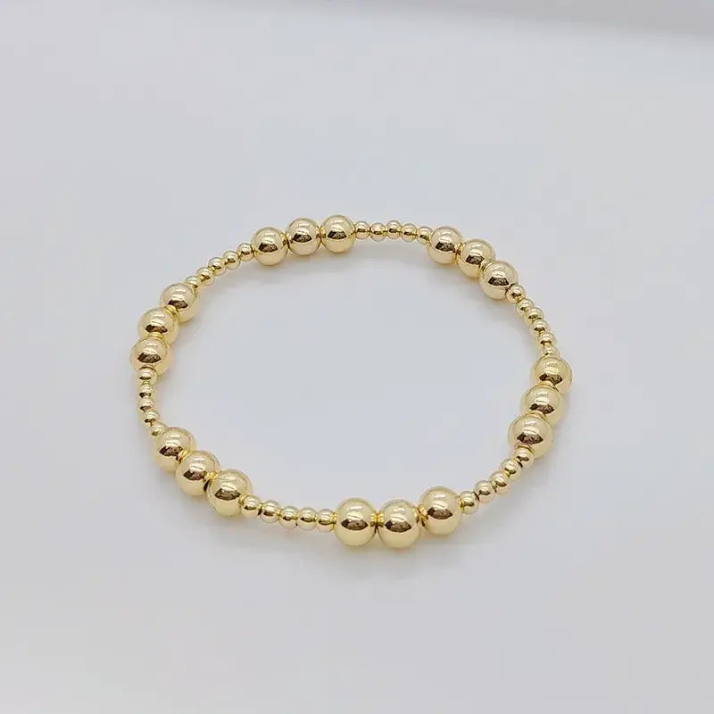 Gold Plated Geometric Classic Bracelets Stretch Elastic