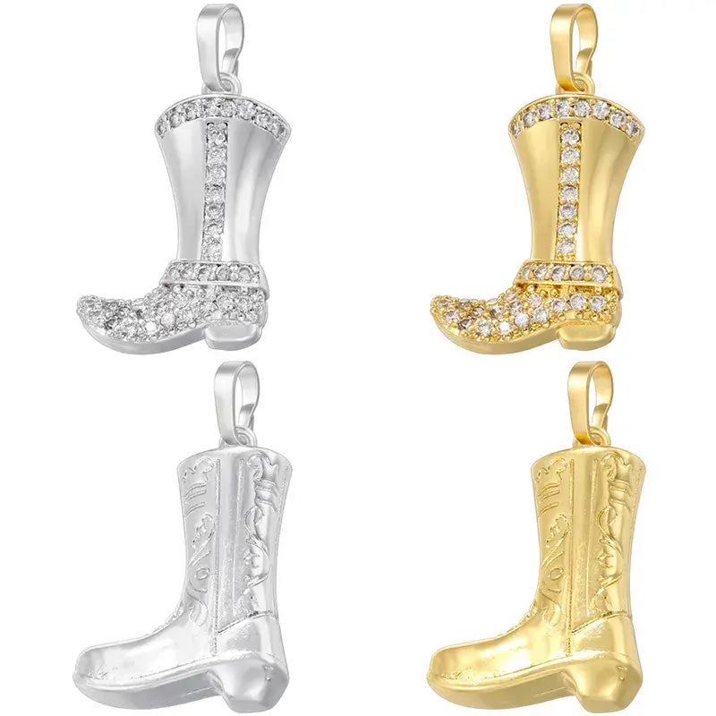Cowboy Boot Pendant Charm for Charm Necklace