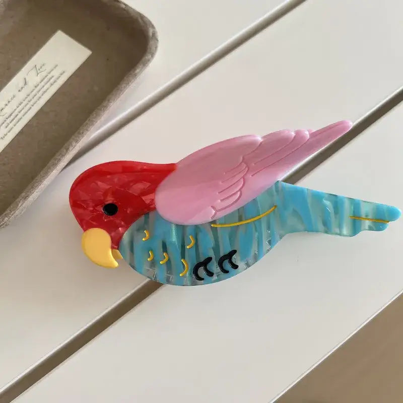Cute Bird Acetate Hair Claw Clips for Women