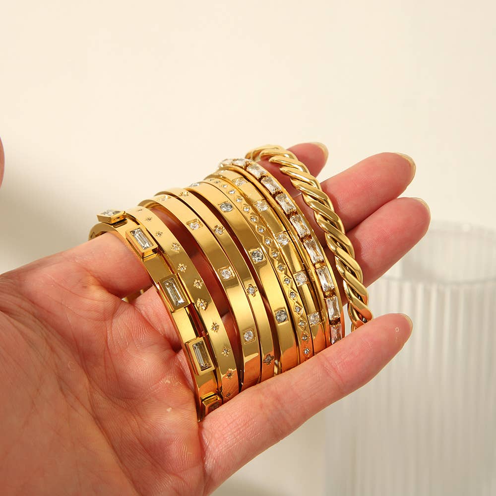 Gold Plated Bangle Bracelets