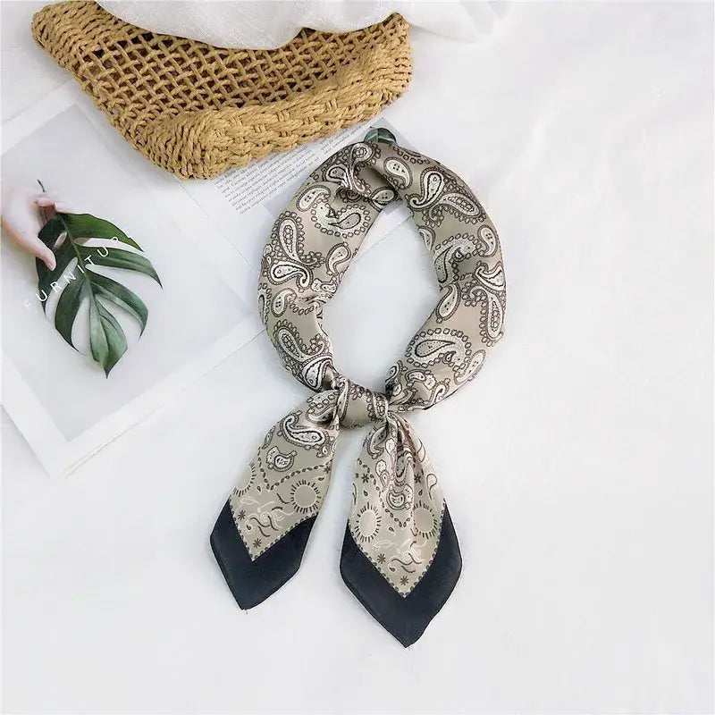 Western Paisley Silk Scarf Bandana