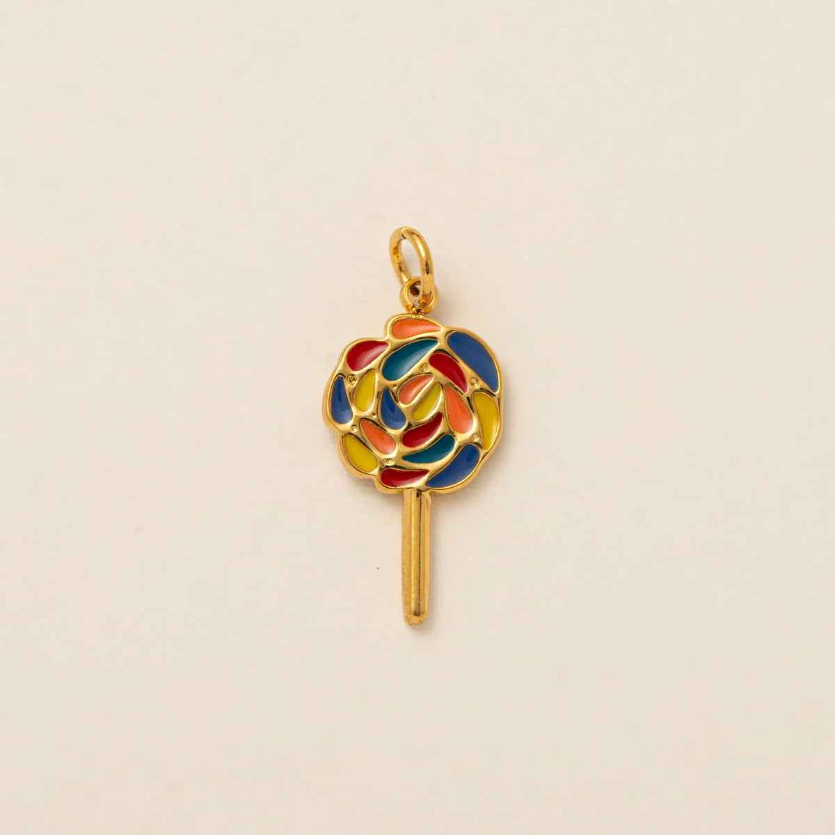 Lollipop Charm Candy for Charm Bar Gold Plated Stainless