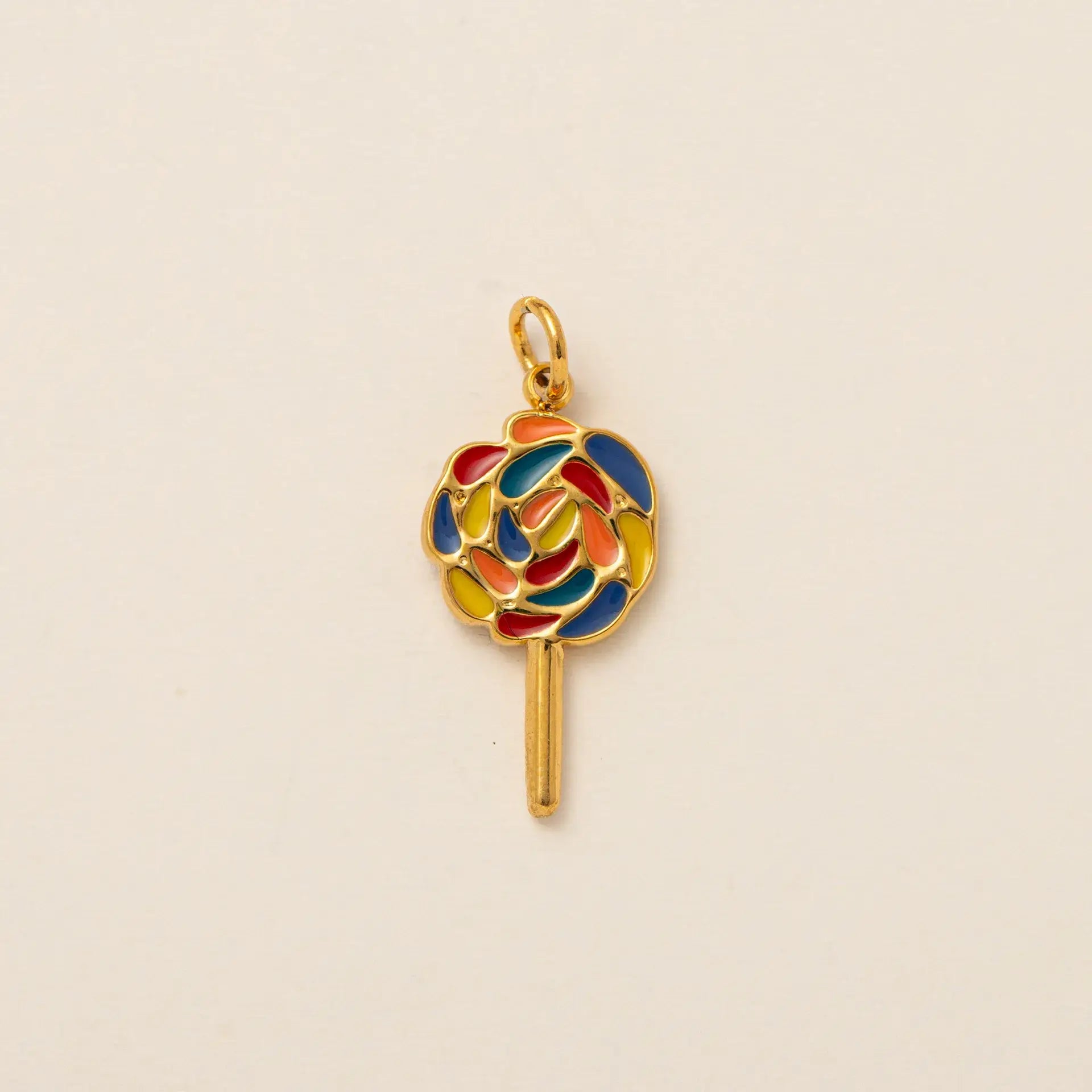 Lollipop Charm Candy for Charm Bar Gold Plated Stainless