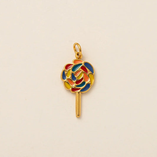 Lollipop Charm Candy for Charm Bar Gold Plated Stainless