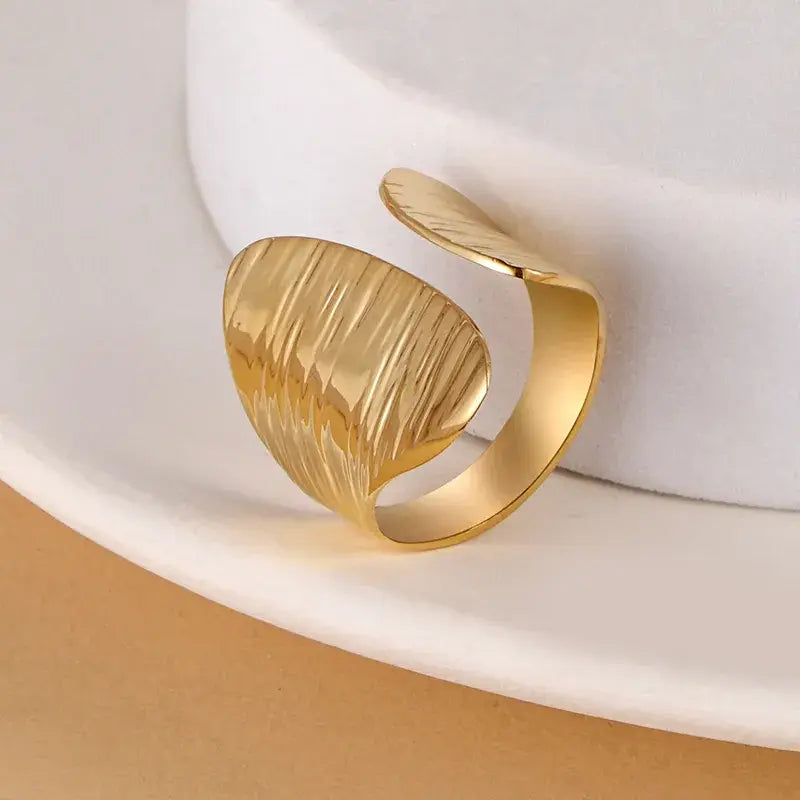 18K Gold Plated Chunky Ring – Boho Statement Jewelry