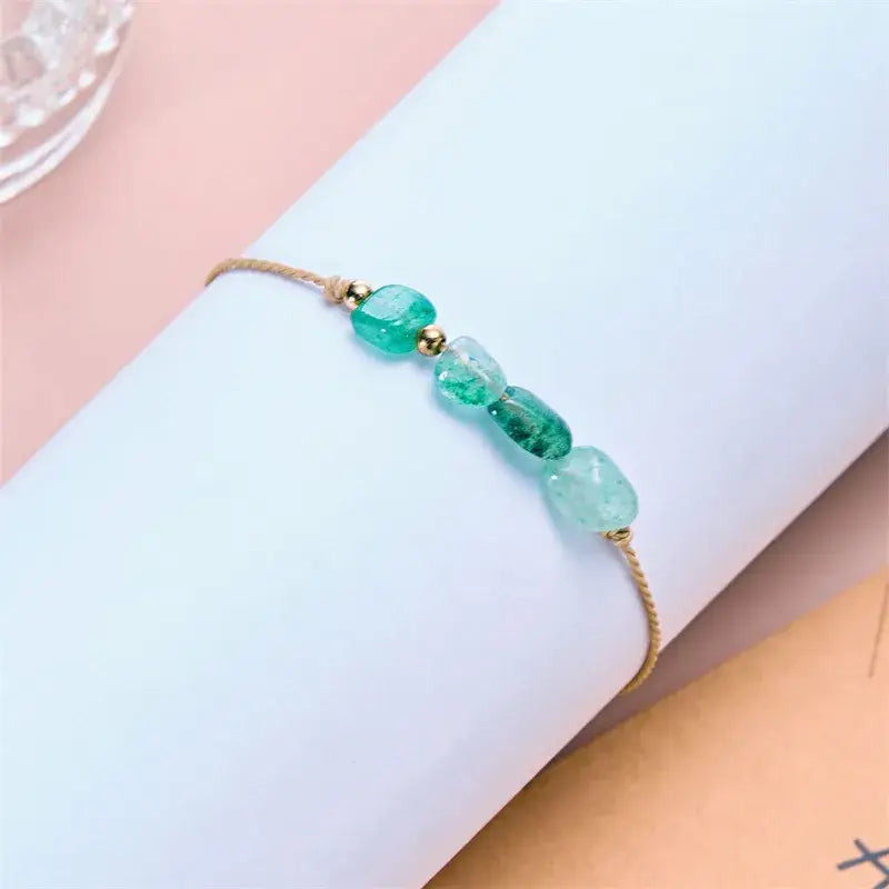 Handmade Zodiac Natural Stone Rope Bracelet