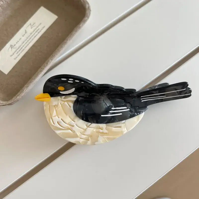 Cute Bird Acetate Hair Claw Clips for Women