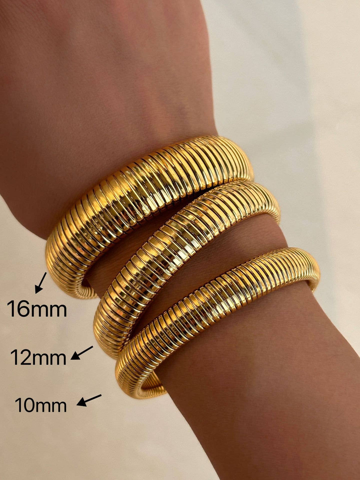18K Gold Plated Bangle Bracelet – Stackable Jewelry