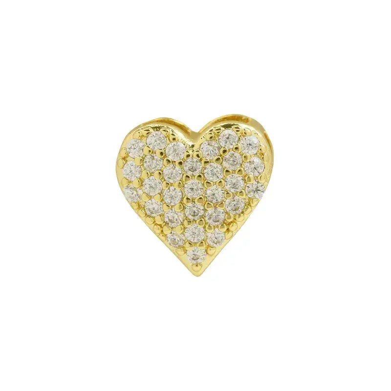 Rhinestone Mini Initial Letter Charms in Silver or Gold