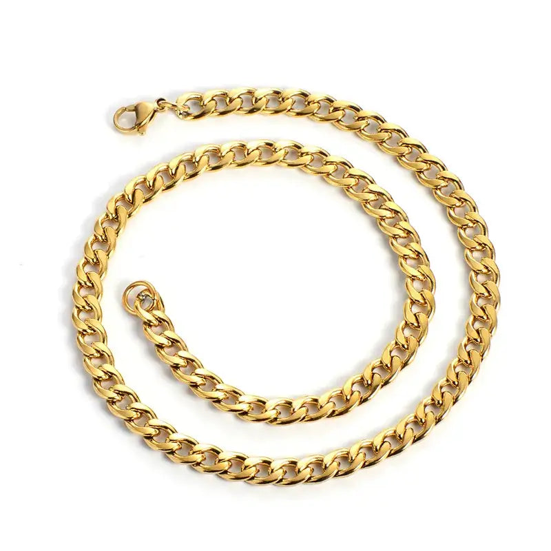 Mens Hip Hop Gold Chain or Silver Chain Necklace