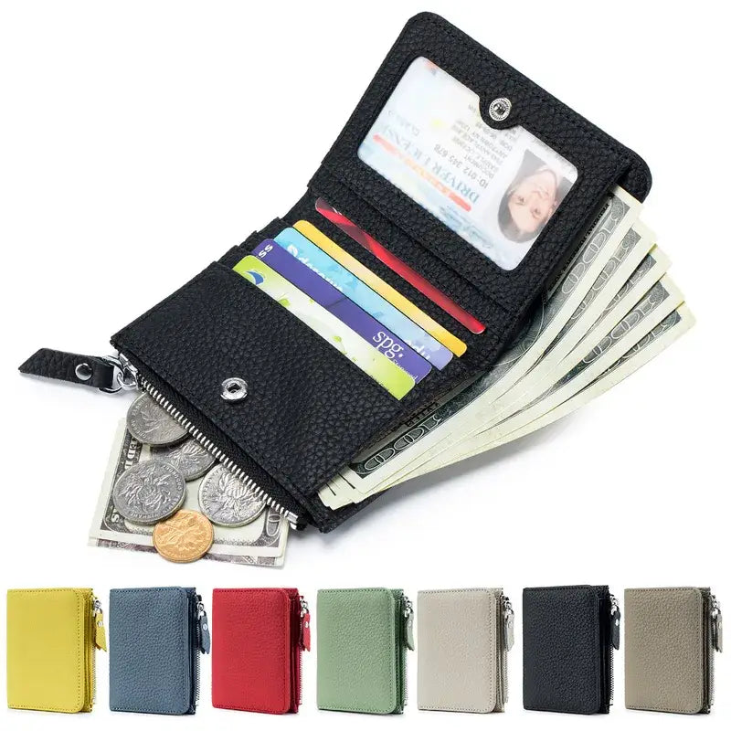 Genuine Leather Mini Wallet – Coin Purse in Multiple Colors