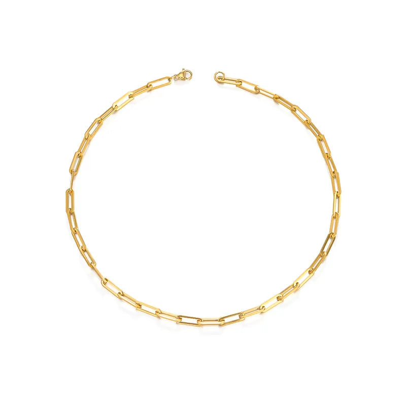 Classic Paperclip Chain Necklace – Gold or Silver