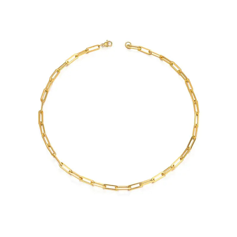 Classic Paper Clip Necklace Paperclip in Gold or Silver