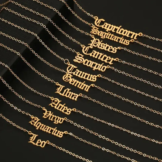 Horoscope Constellation Necklace in Gold and Silver