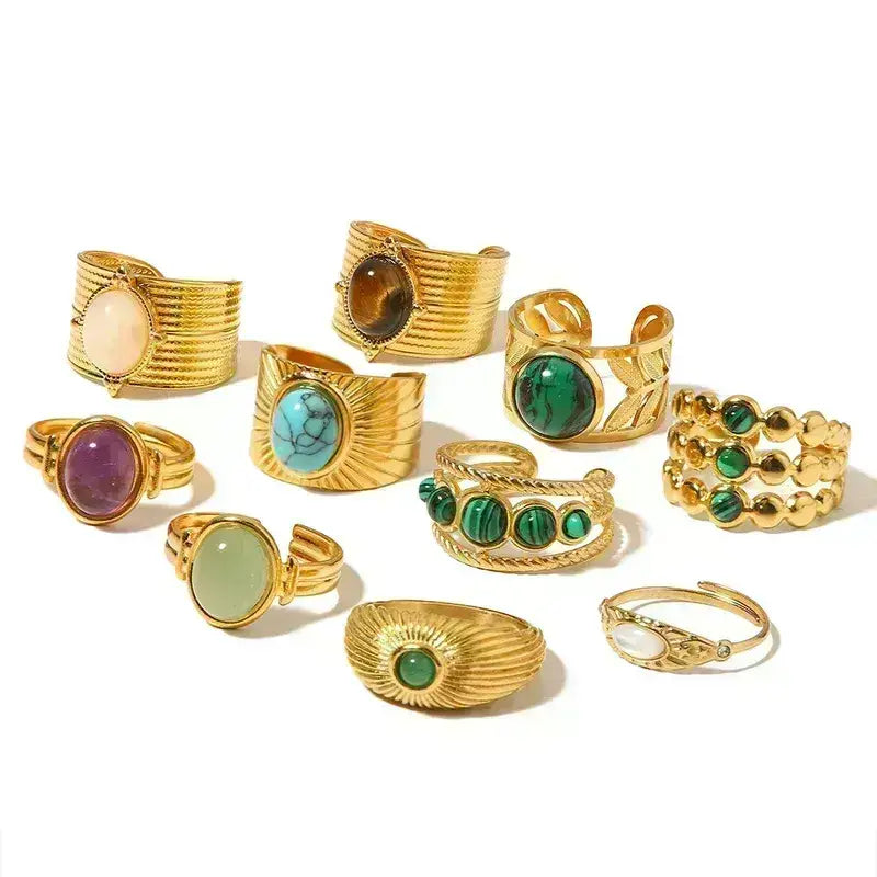 Stainless Steel Rings Gold Plated