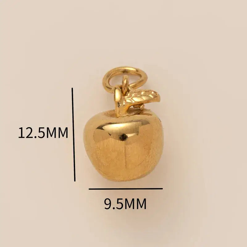 Apple Charm for Charm Bar Charm Bracelet Charm Necklace