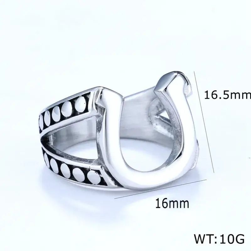 Horseshoe Ring – Western Lucky Charm Stainless Steel