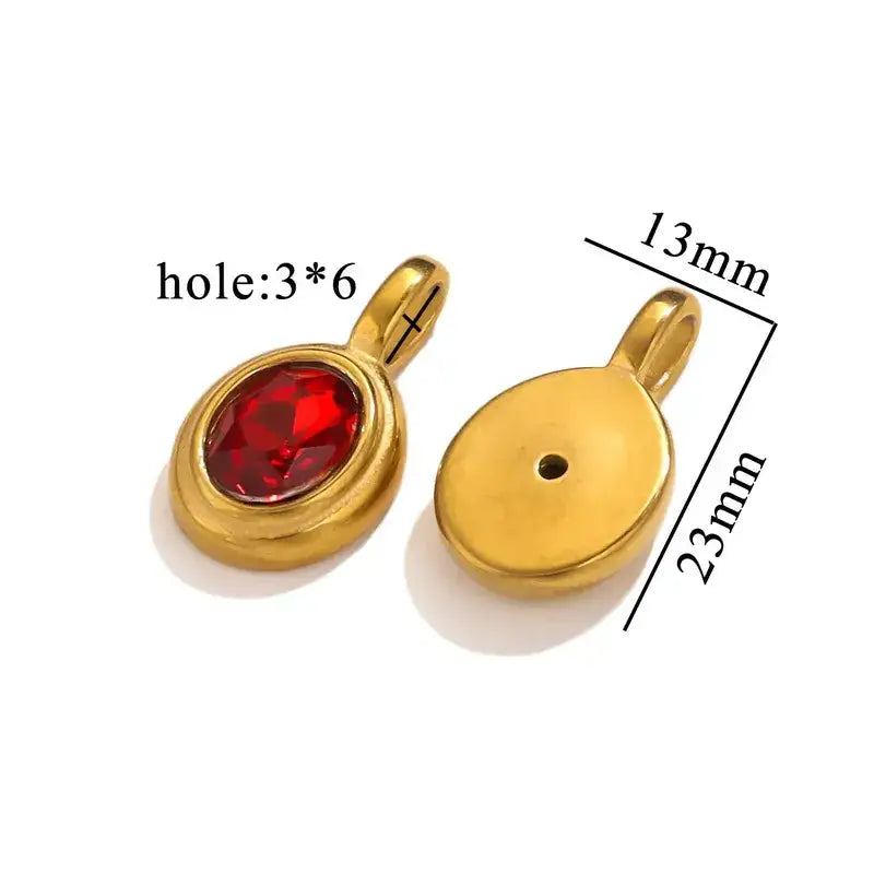 18K Gold Plated Rhinestone Charm Jewelry – Pack of 5