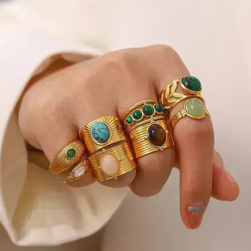 Stainless Steel Rings Gold Plated