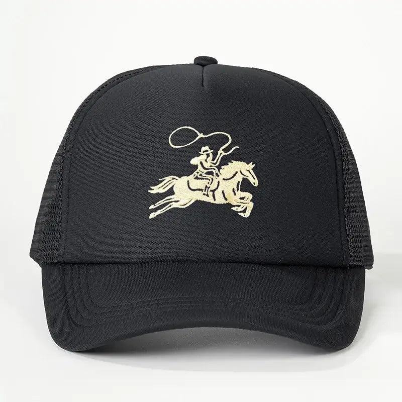 Embroidered Western Baseball Cap – Adjustable Trucker Hat