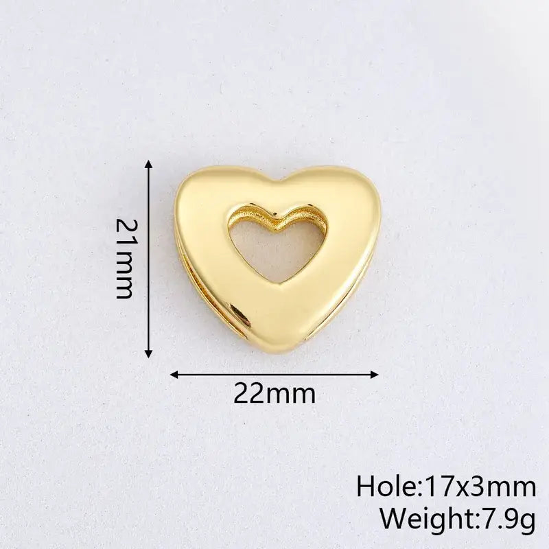 Chunky Bubble 18K Gold Bracelet Charms – Stainless Steel