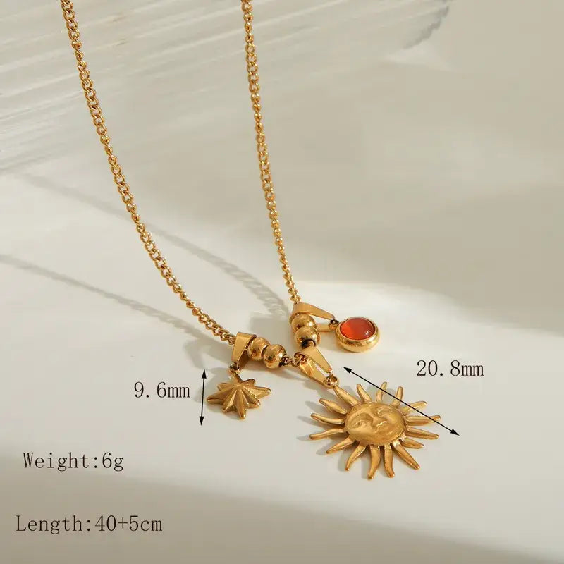 18K Gold Plated Heart Charm Necklace Jewelry