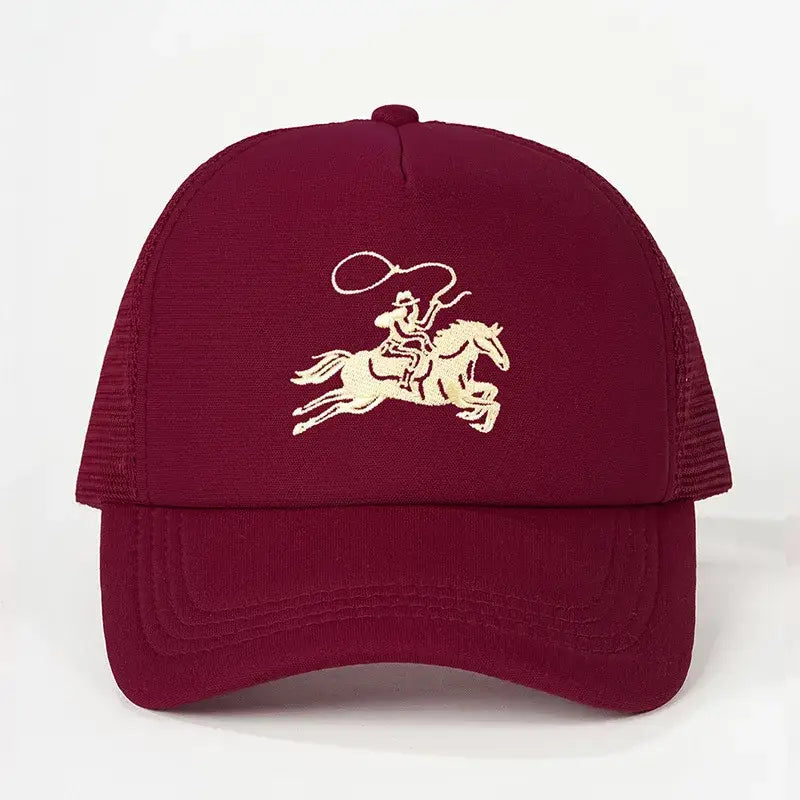 Embroidered Western Baseball Cap – Adjustable Trucker Hat