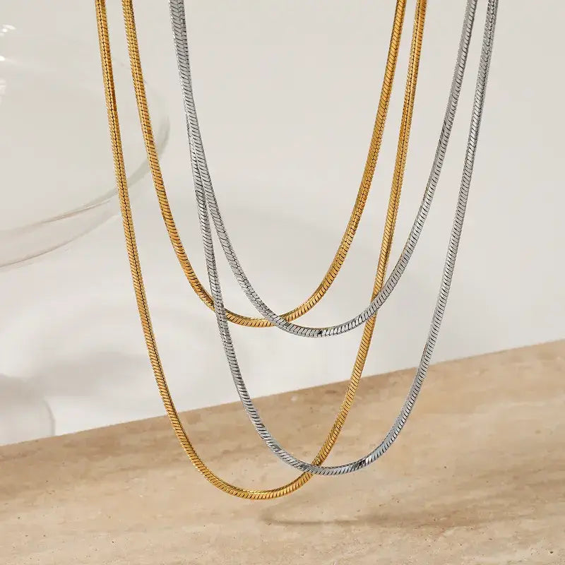 Layering Necklace in Gold or Silver