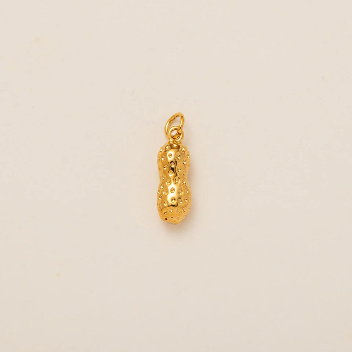 Peanut Charm 18K Gold Plated Stainless Steel Charm Bar