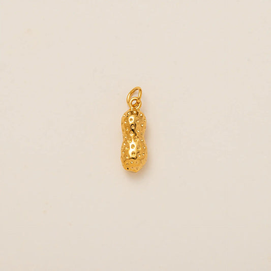Peanut Charm 18K Gold Plated Stainless Steel Charm Bar