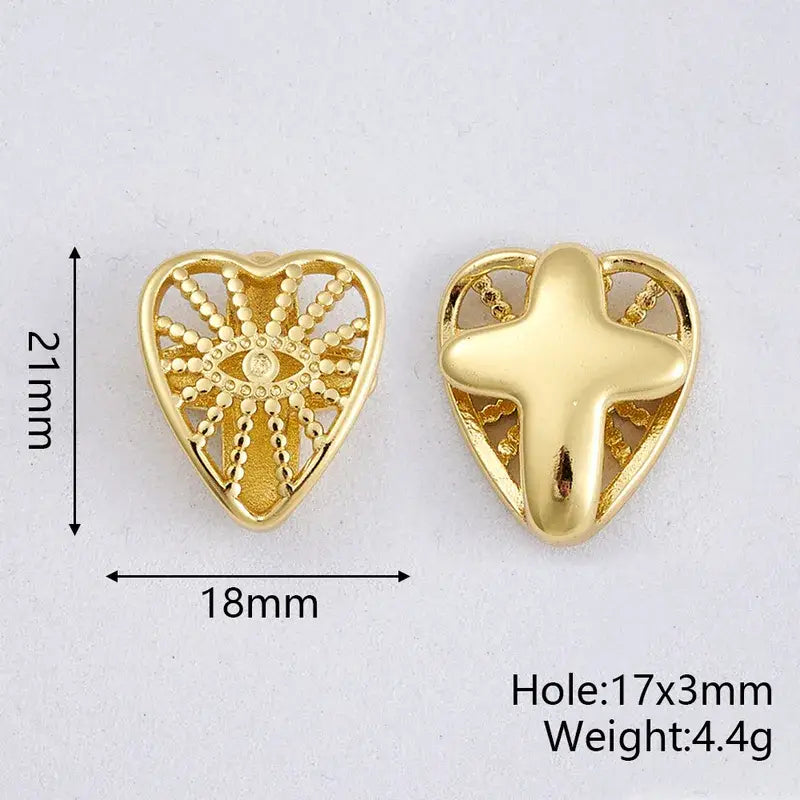 Chunky Bubble 18K Gold Bracelet Charms – Stainless Steel