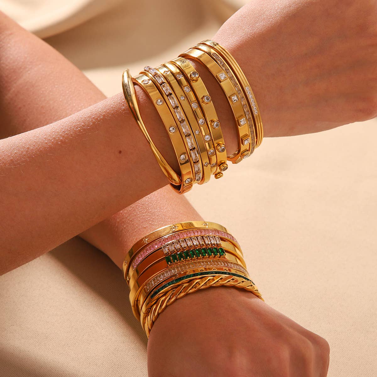 Gold Plated Bangle Bracelets