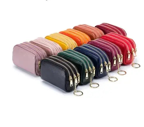 Genuine Leather Coin Purse Keychain Jewelry