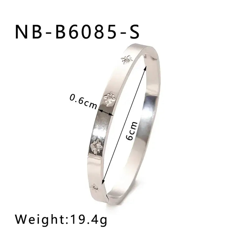 Silver Bangle Bracelets Stainless Steel Bracelet Silver