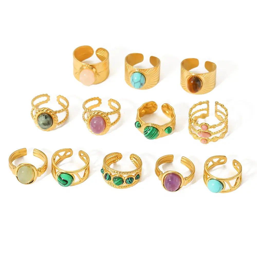 18K Plated Stainless Steel Rings in a Variety of Styles