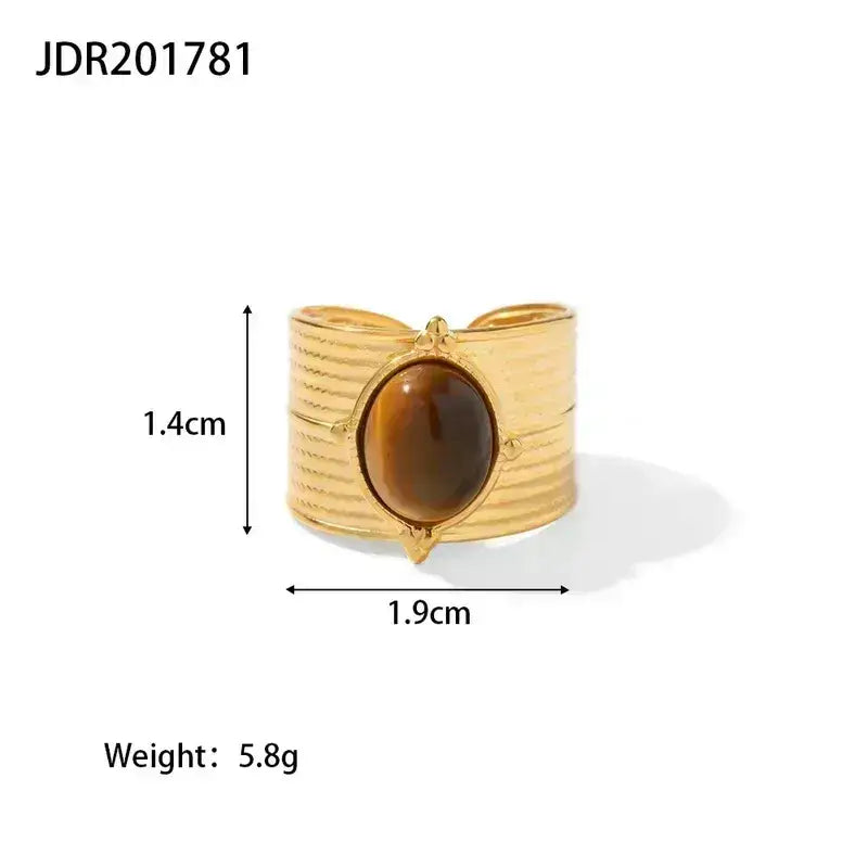 Stainless Steel Rings Gold Plated
