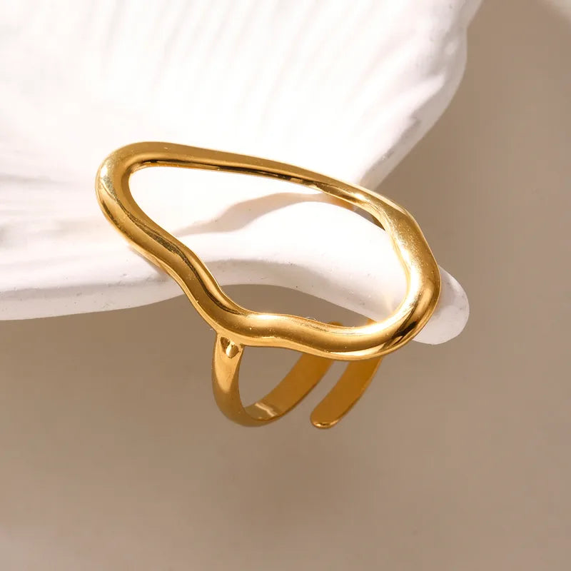 Minimalist Geometric Statement Ring in Gold or Silver