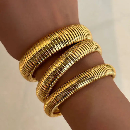 18K Gold Plated Bangle Bracelet – Stackable Jewelry