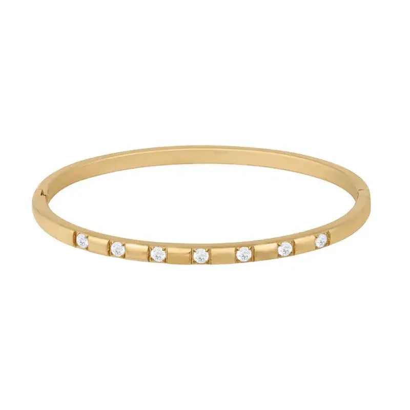 Minimalist Gold Plated Stainless Steel Bracelet Bangle Cuff
