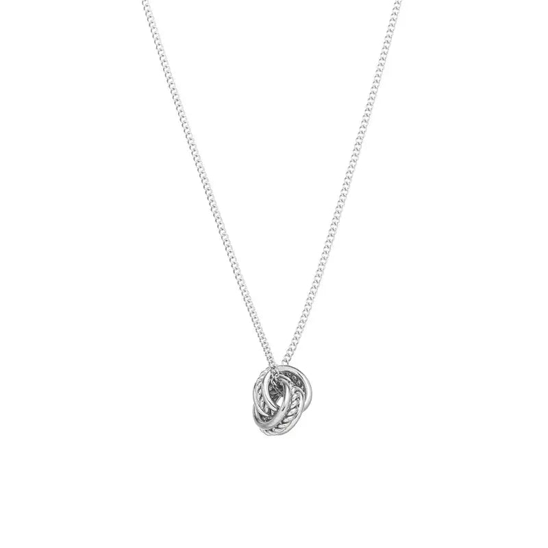 Interlocking Ring Pendant Necklace